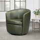 Parker House® Barolo Lyric Sage Leather Swivel Chair-2