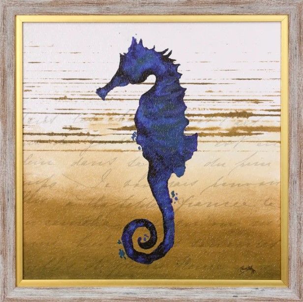 Stylecraft Coastal Blue III Brown/Blue/Gold Wall Art-0