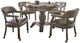 Steve Silver Co. Tournament 6-Piece Brown/Medium Cherry Dining Game Table Set-0