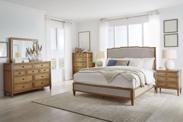 Front view of a modern bedroom with a Signautre Deisgn by Ashley bedroom set