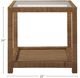 Universal Explore Home™ Escape-Coastal Living Home Long Key Glass Top End Table with Brown Base-2