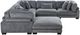 Homelegance® Traverse 6-Piece Gray Modular Sectional with Ottoman-3