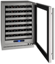 U-Line 5 Class Collection 24" 5.2 Cu. Ft. Stainless Steel Wine Cooler with Reversible Glass Door-1