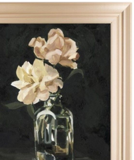 Classy Living Emma Caroline Dark Rose Arrangement II 22" Wall Art-1