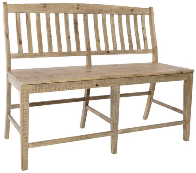 Jofran Inc. Carlyle Crossing Beige Slatback Counter Bench-0