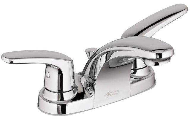 American Standard Colony® PRO Polished Chrome 4" Centerset 2-Handle Bathroom Faucet Less Drain with Lever Handles-0