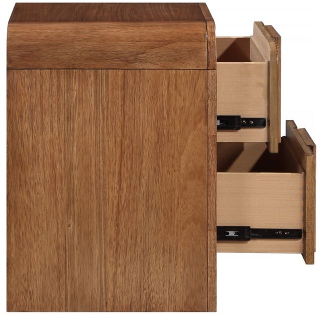 Meridian Furniture Fluted Walnut Nightstand-2