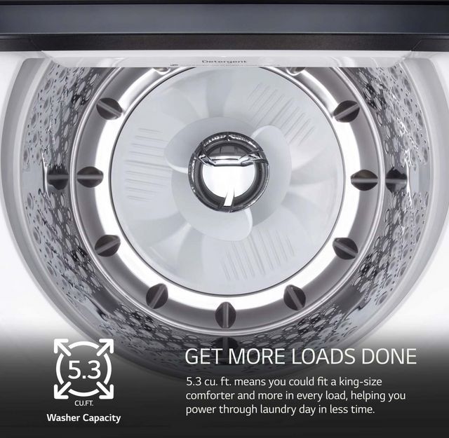 LG 5.3 Cu. Ft. Alpine White Agitator Top Load Washer with EasyUnload™ & AI Sensing-9