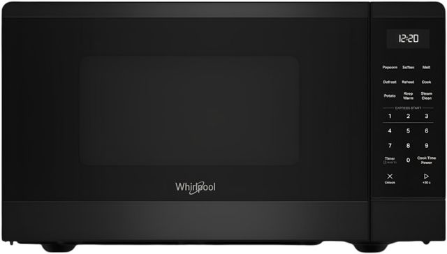 Whirlpool® 0.9 Cu. Ft. Black Countertop Microwave with 5 Auto Cooking Modes-0