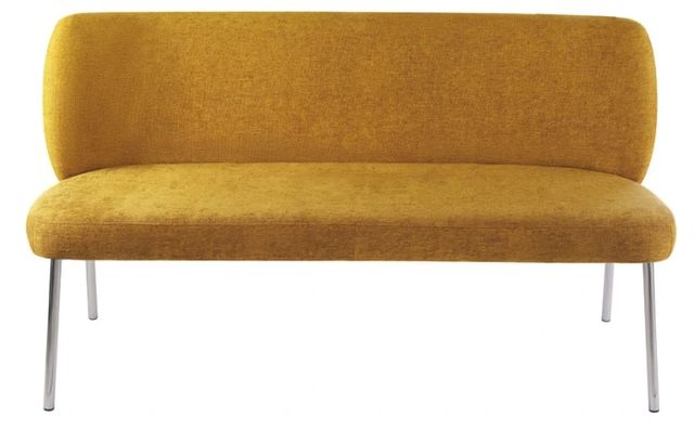 Modus Furniture Fomo Pineapple/Stainless Steel Upholstered Settee-2