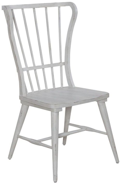 Liberty Furniture River Place 5-Piece Riverstone White/Tobacco Trestle Dining Set-3