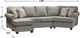 Decor-Rest® Furniture LTD 2541 2-Piece Kudo Sand Sectional with Pillows-2