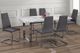 Titus Furniture T3355 White Dining Table with Chrome Legs -3
