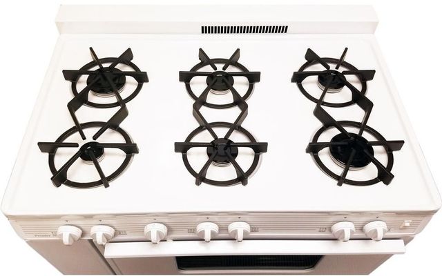 Premier 36" White Pro Style Gas Range-2