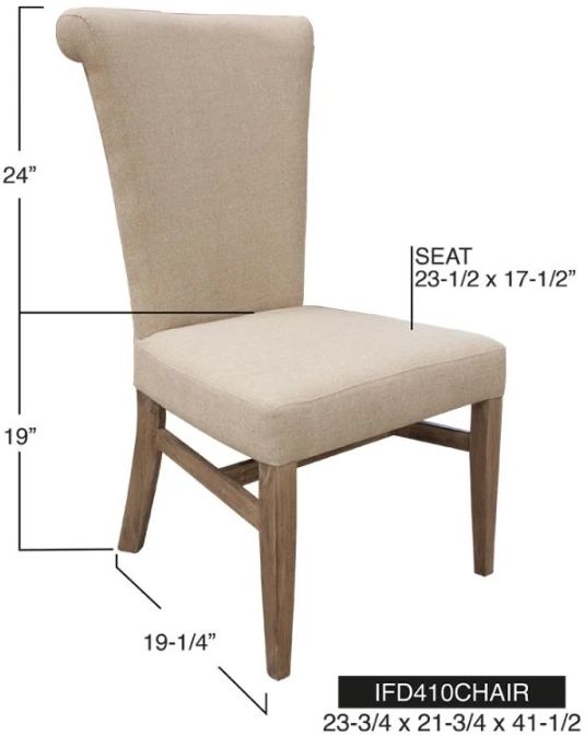 International Furniture Direct Bonanza Sand/White Side Chair-2