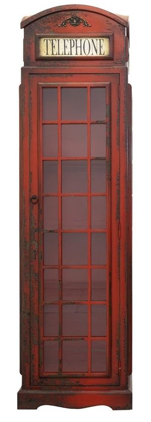 YHD Red Phone Booth Cabinet-2