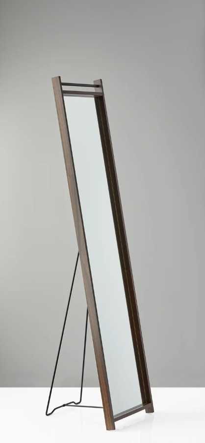 Adesso® Abigail Black/Walnut Floor Mirror-3
