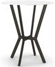 Amisco Customizable Norcross 42" White Glass Round Bar Table with a 36" Diameter Tabletop-0