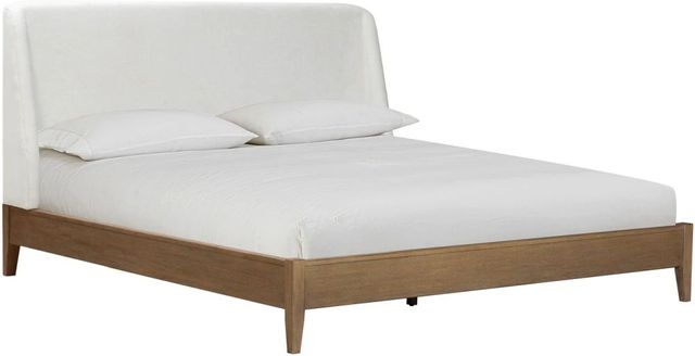 aspenhome® Olivia Sunkissed Beige King Upholstered Panel Bed-0