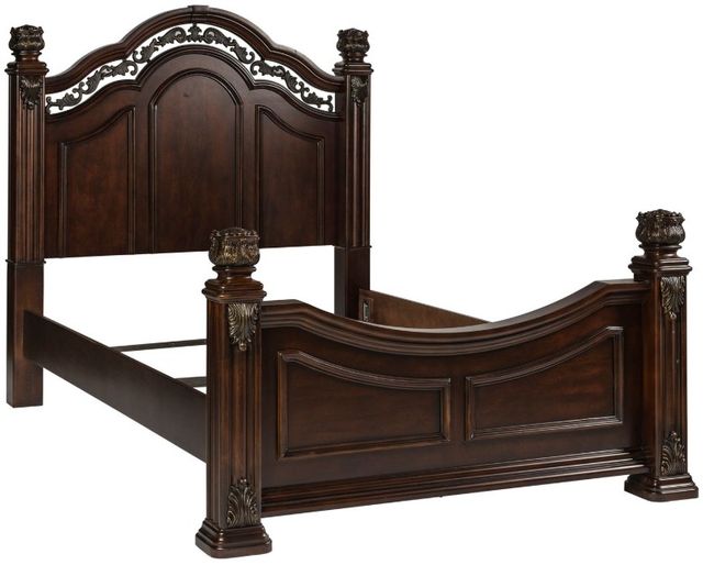 Liberty Furniture Messina Estates Cognac Queen Poster Bed-0