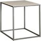 Hammary® Modern Basics Brown Marble Top Rectangular End Table with Antique Silver Base-0