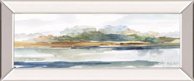 Classy Art Blue Solace by Nan Mirrored Frame Wall Art-0