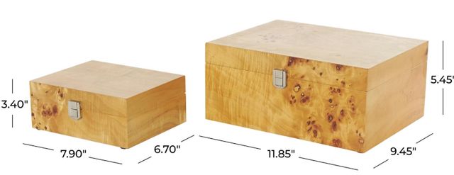 Deco Marche 2-Piece Brown Storage Box Set-3