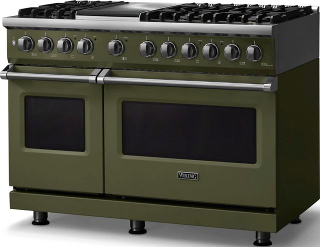 Viking® 5 Series 48" Martini Pro Style Dual Fuel (NG) Range with Polished Chrome Trim-3