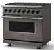 Viking® 7 Series 36" Damascus Gray Pro Style Dual Fuel Range-2