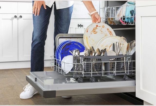 GE® 24" Stainless Steel Front Control Built In Dishwasher-13