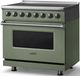 Viking® 5 Series 36" Eucalyptus Pro Style Induction Range with Polished Chrome Trim-2