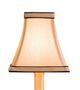 Currey & Company Cream Silk Square Shade with Black Trim-0