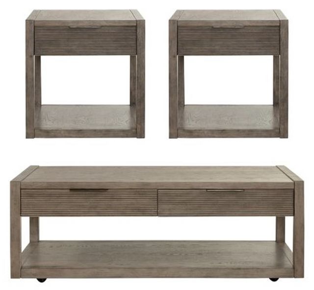 Liberty Furniture Bartlett Field 3-Piece Dusty Taupe Table Set-1