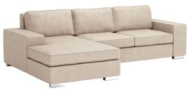 Zuo® Modern Brickell 2-Piece Beige Left-Arm Facing Sofa Sectional and Chaise-0