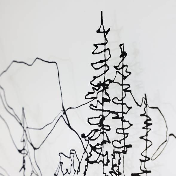 YHD Blurred Lines II Wall Art-1