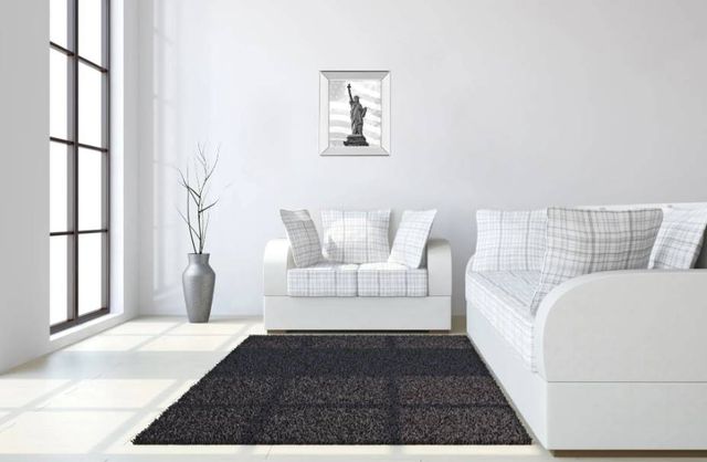 Classy Art Liberty Flag by Roffman, R. Mirrored Frame Wall Art-3