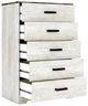 Signature Design by Ashley® Shawburn Charcoal Gray/Whitewash Chest-4