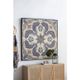 A & B Home Pari Beige/Blue Blooming Hanging Wall Tile-3