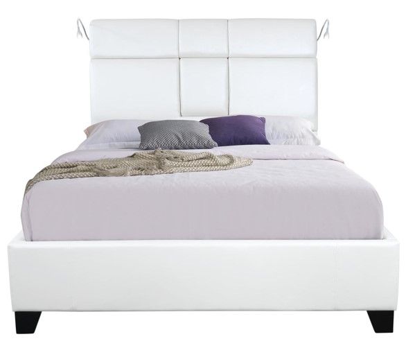 Bernards Calypso Beige Upholstered Queen Panel Bed with Bluetooth-2
