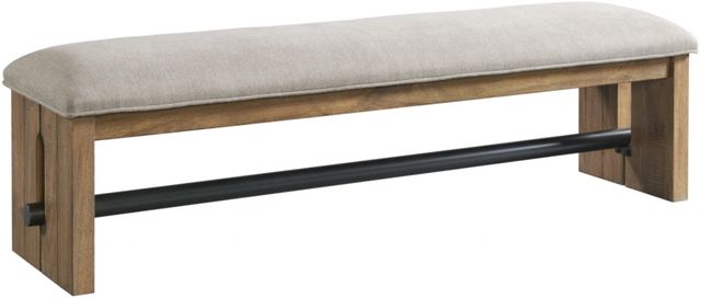 Intercon Landmark Beige/Weathered Oak Backless Bench-0