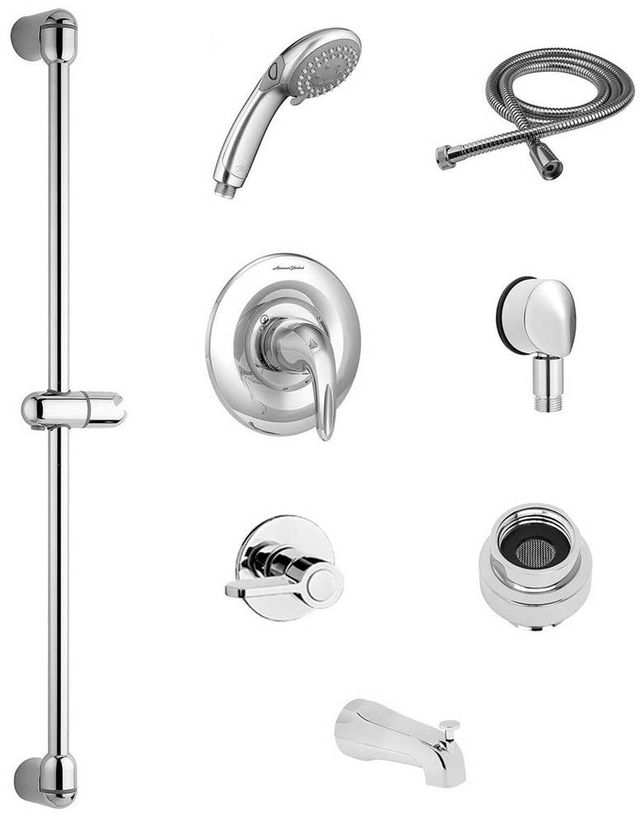 American Standard Flash™ Polished Chrome Commercial Shower System Kit-0