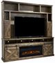 Legends Home Farmhouse Barnwood 94" Fireplace TV Stand-1