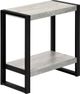 Monarch Specialties Inc. Grey Top Accent Table with Black Frame -0