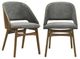 ACME Furniture Delmon 2-Piece Dark Walnut/Gray Side Chair Set-0