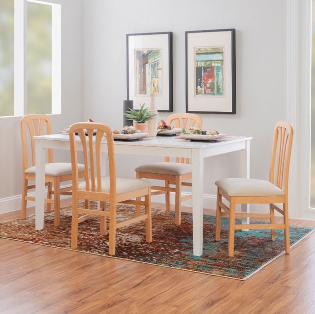 Linon Paxton 2-Piece White/Natural Dining Chair Set-1