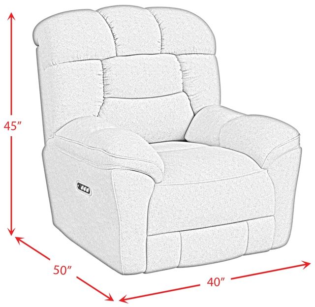 Elements International Kelsey Toast Power Recliner with Power Headrest and Lumbar-2