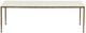Dovetail Furniture Perujia White Coffee Table with Antique Brass Base-1