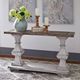 Liberty Furniture Sedona Gravel Sofa Table with Heavy Distressed White Base-1