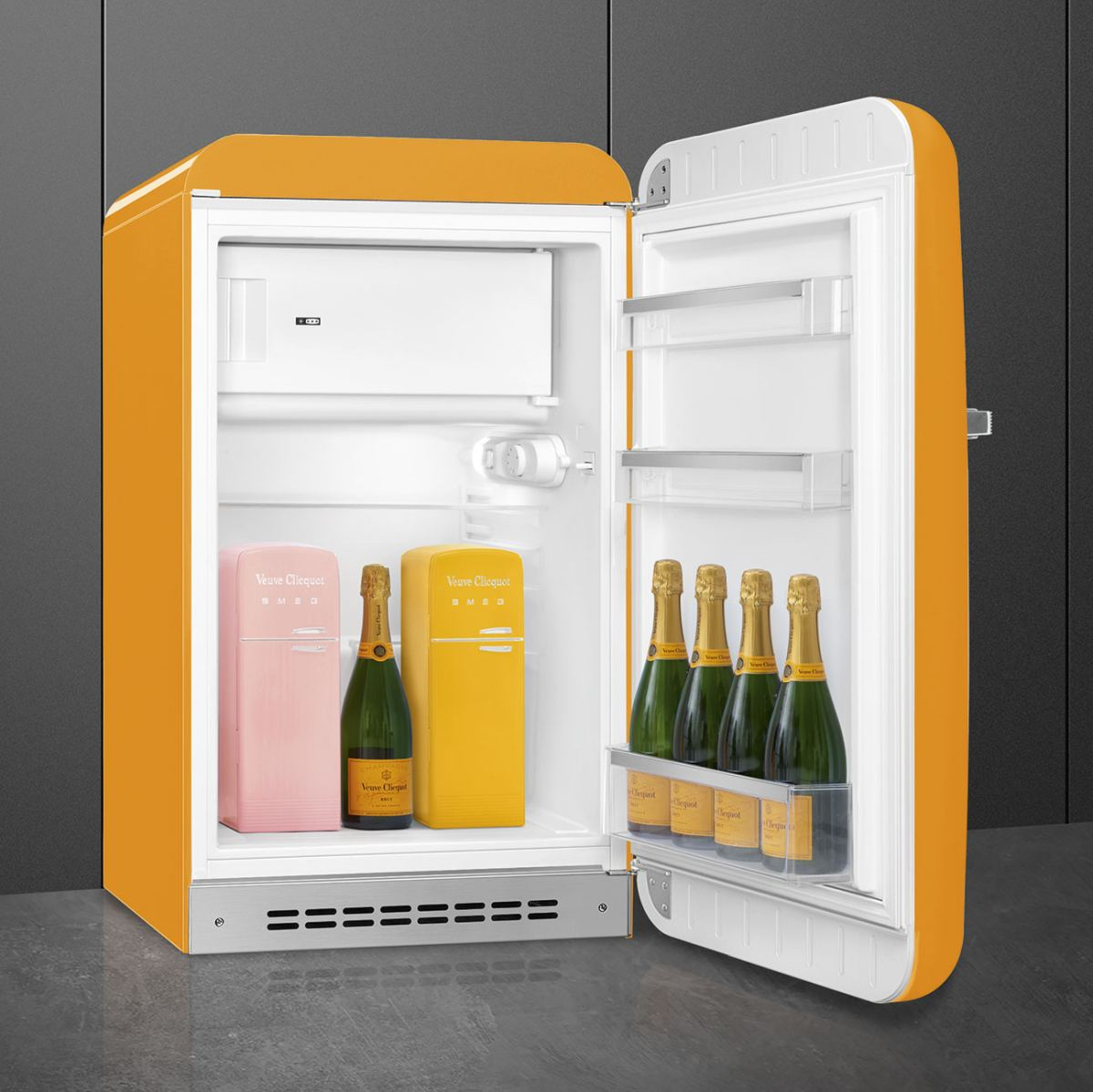 Smeg 50's Retro Style 4.5 Cu. Ft. Veuve Clicquot Compact