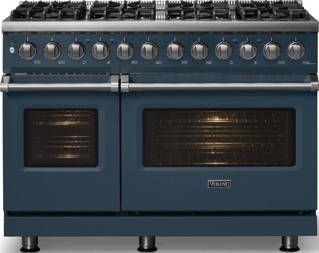 Viking® 5 Series 48" Squall Pro Style Dual Fuel (LP) Range with Polished Chrome Trim-2